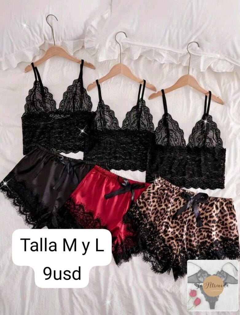 Conjunto de pijama de encaje