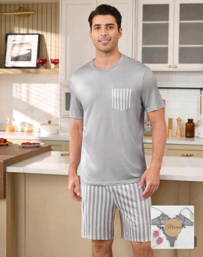 Conjunto casual para hombre de esp a rayas