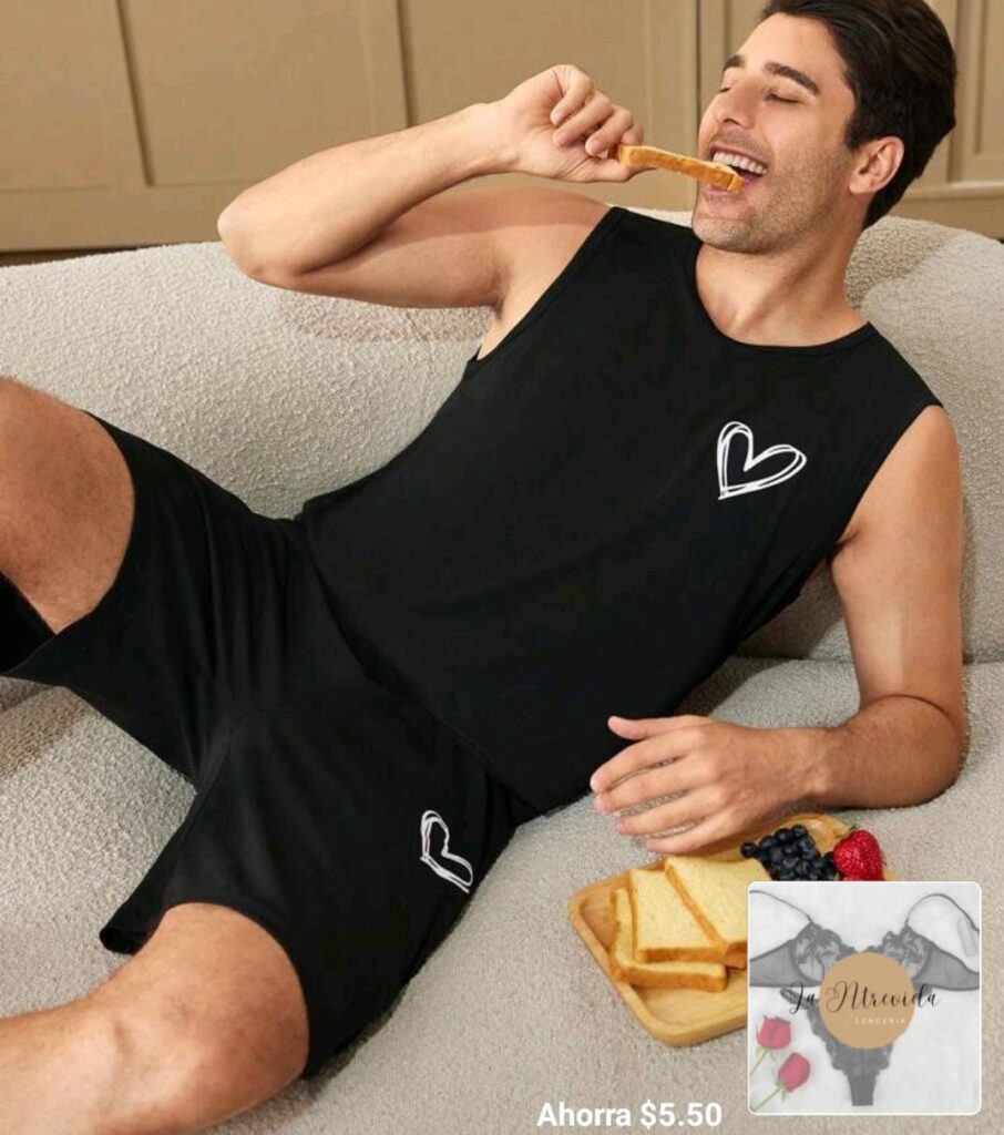 Pijama para hombre con esp de corazon
